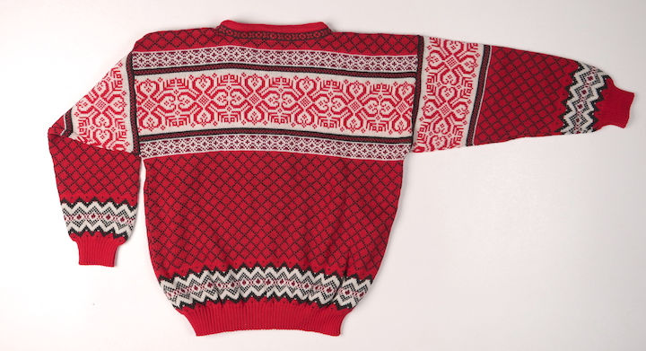 Thumbnail: Red and Black Norskwear Cardigan w/clasps