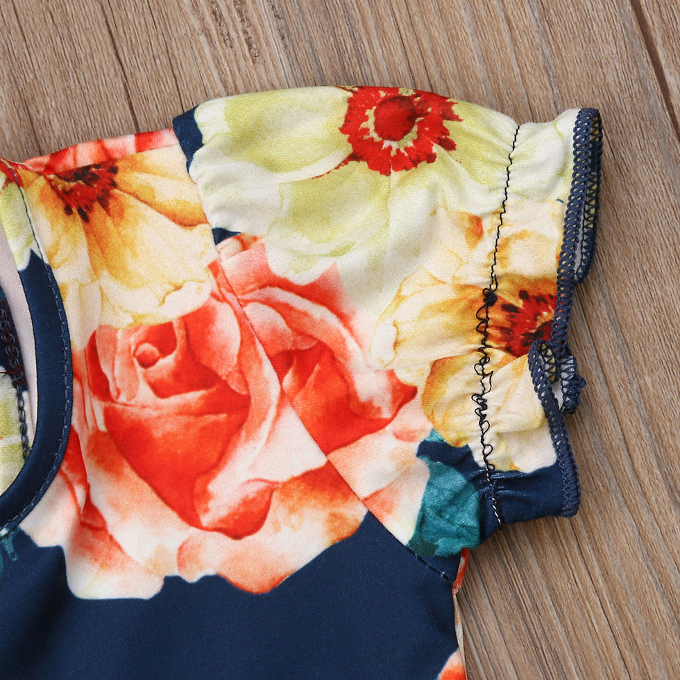 Miniatura: Vestido de niña con estampado de flores