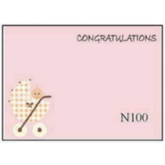 Congratulations with Pram Girl (N100)