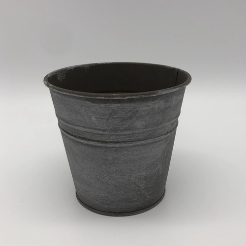 Tin Pail White Wash/Coloured Taupe (JE7609) hwsupplies