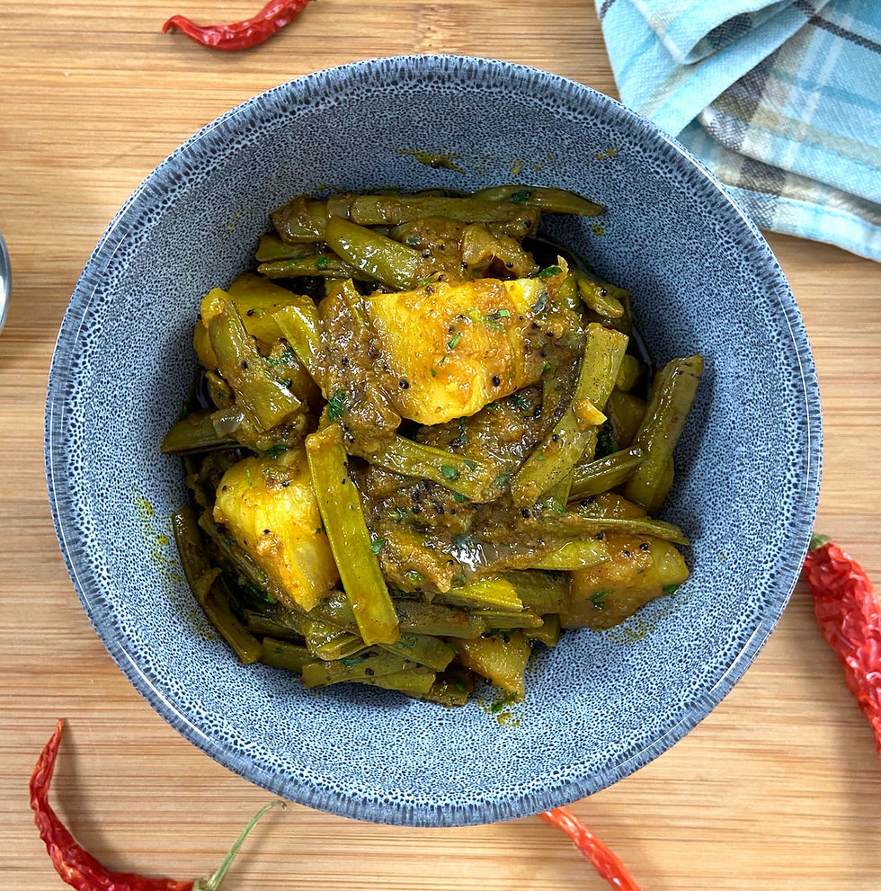 Gujarati-Style Cluster Beans & Potato Curry | Guvar Bateta Nu Shak