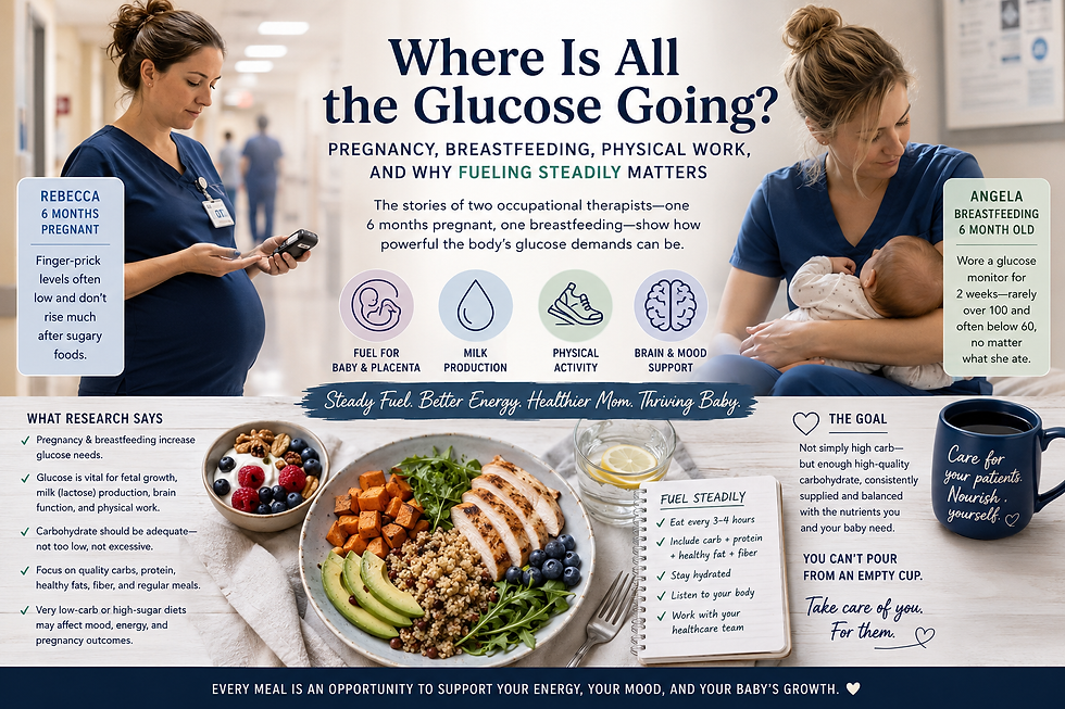 Where Is All the Glucose Going? Pregnancy, breastfeeding, physical work and the question of whether women need more carbohydrates.