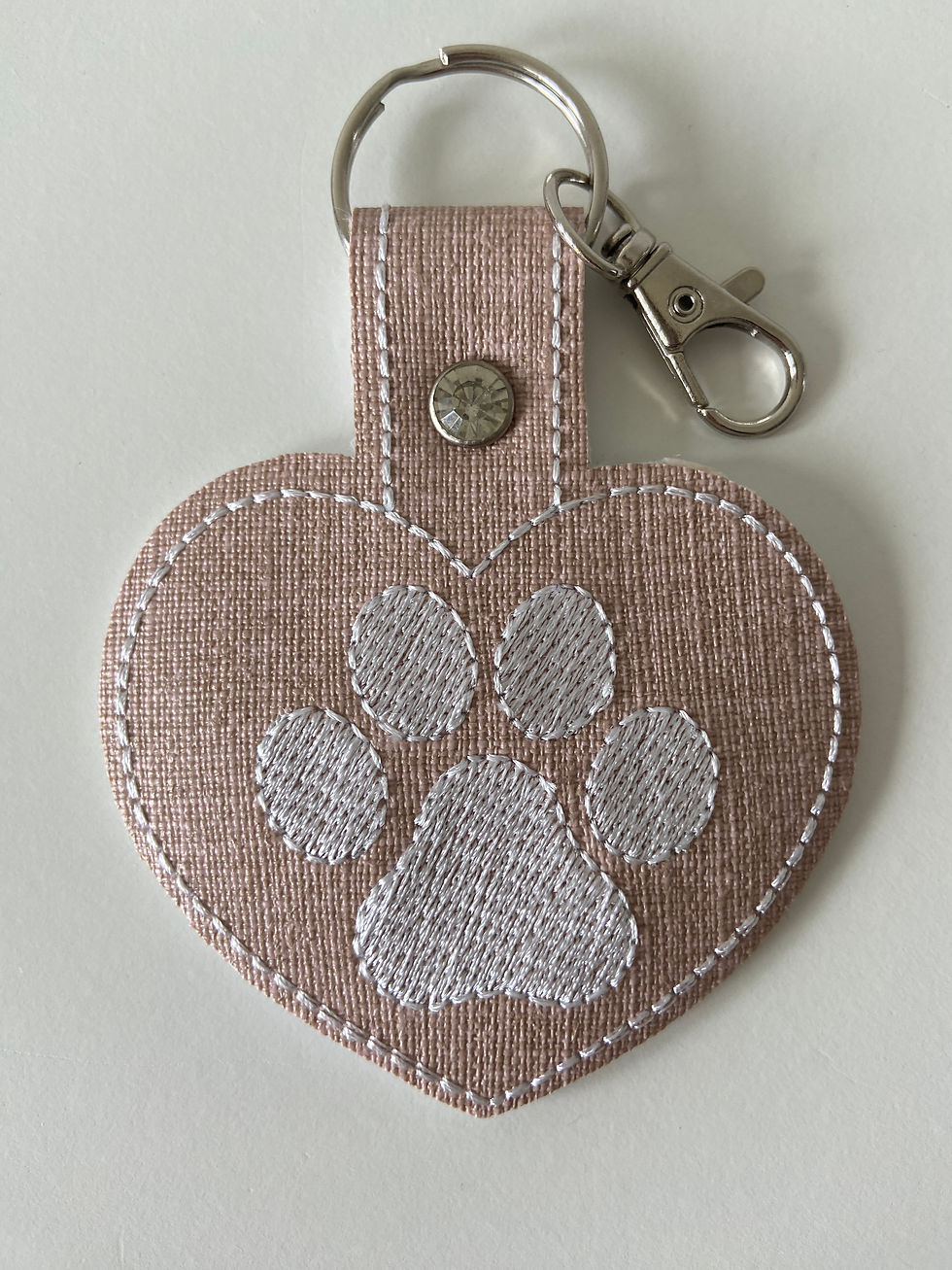 Thumbnail: Dog Paw Heart Keyring