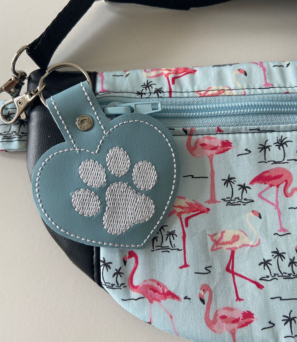 Thumbnail: Dog Paw Heart Keyring