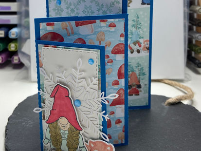4 Panel Step Card Featuring Storybook Gnomes