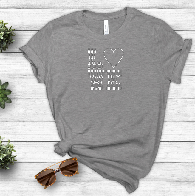 Thumbnail: Love Heart Rhinestone Cutting File SS10