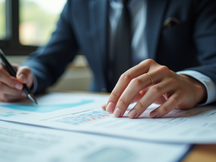 bookkeeper reconciling figures