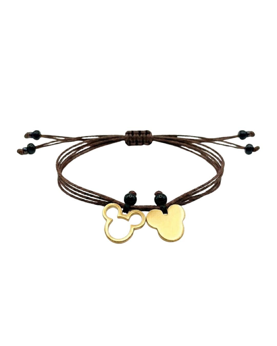 Plain Corded Charm Bracelet | Gold