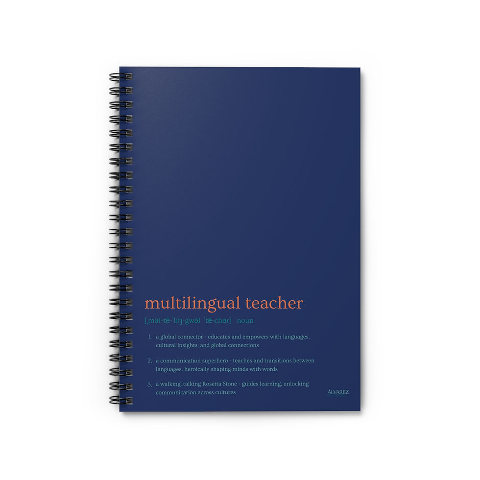 Cahier à spirale multilinguisme - Ligné