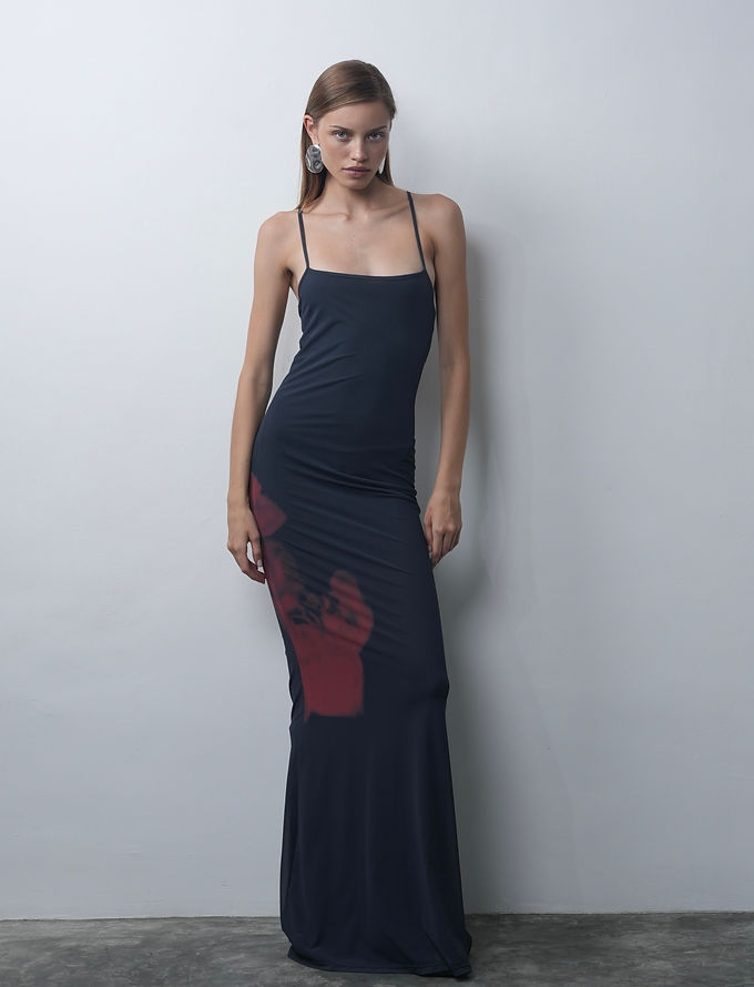 LOCÉAN  MALEA RETRO MAXI MESH DRESS