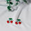 Thumbnail: Double Cherry Stud Earrings
