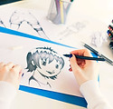 Dibujo animado persona Boceto