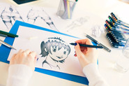 Person Drawing Anime Sketch