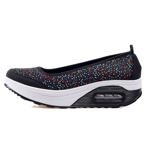 Thumbnail: EOFK Summer Women Flat Platform Shoes Woman Casual Air Mesh Breathable Shoes