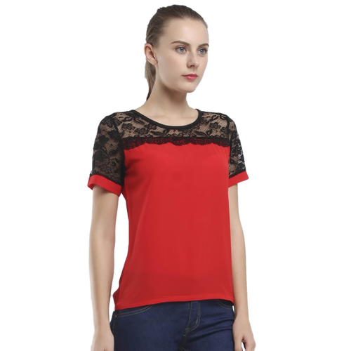 Thumbnail: Women Blouses Summer Lace Chiffon Blouse Casual Blusa Feminina Tops Fashion