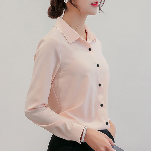 Thumbnail: BIBOYAMALL White Blouse Women Chiffon Office Career Shirts Tops 2017 Fashion