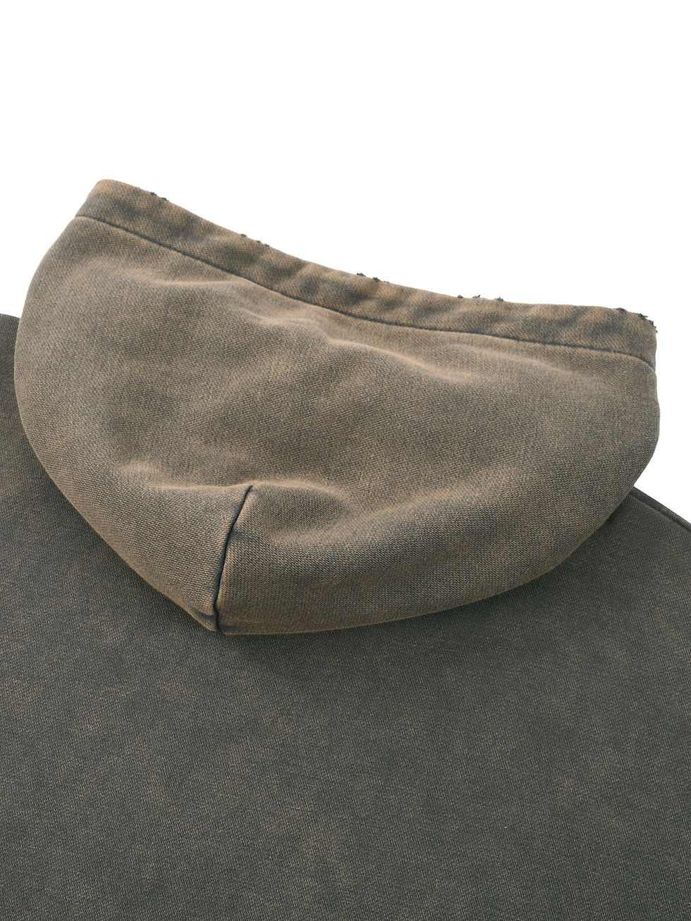 Thumbnail: Vintage Washed Frayed-Hem Hoodie