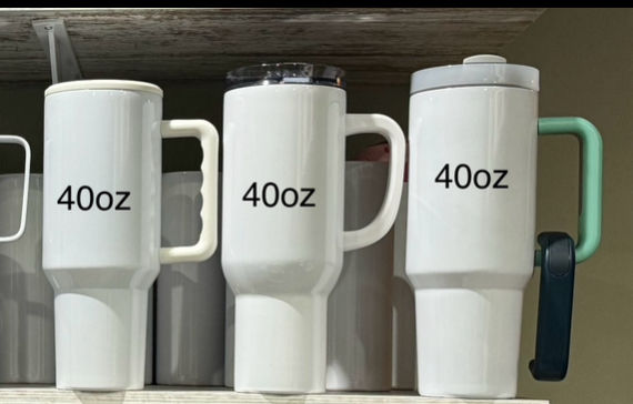 White 40oz tumblers with handles, 40oz Shimmer Floral Tumbler – Leak-Proof When Closed. WBK