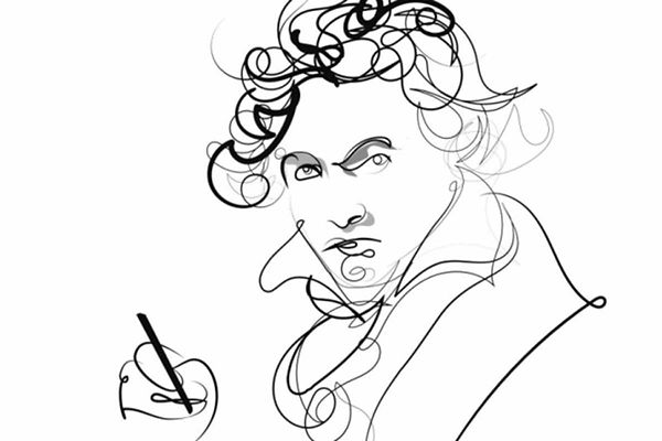 Ludwig van Beethoven sketch