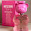 Miniatura: Frasco de perfume Moschino Toy 2 Bubble Gum en forma de oso rosa, junto a su caja de 100 ml