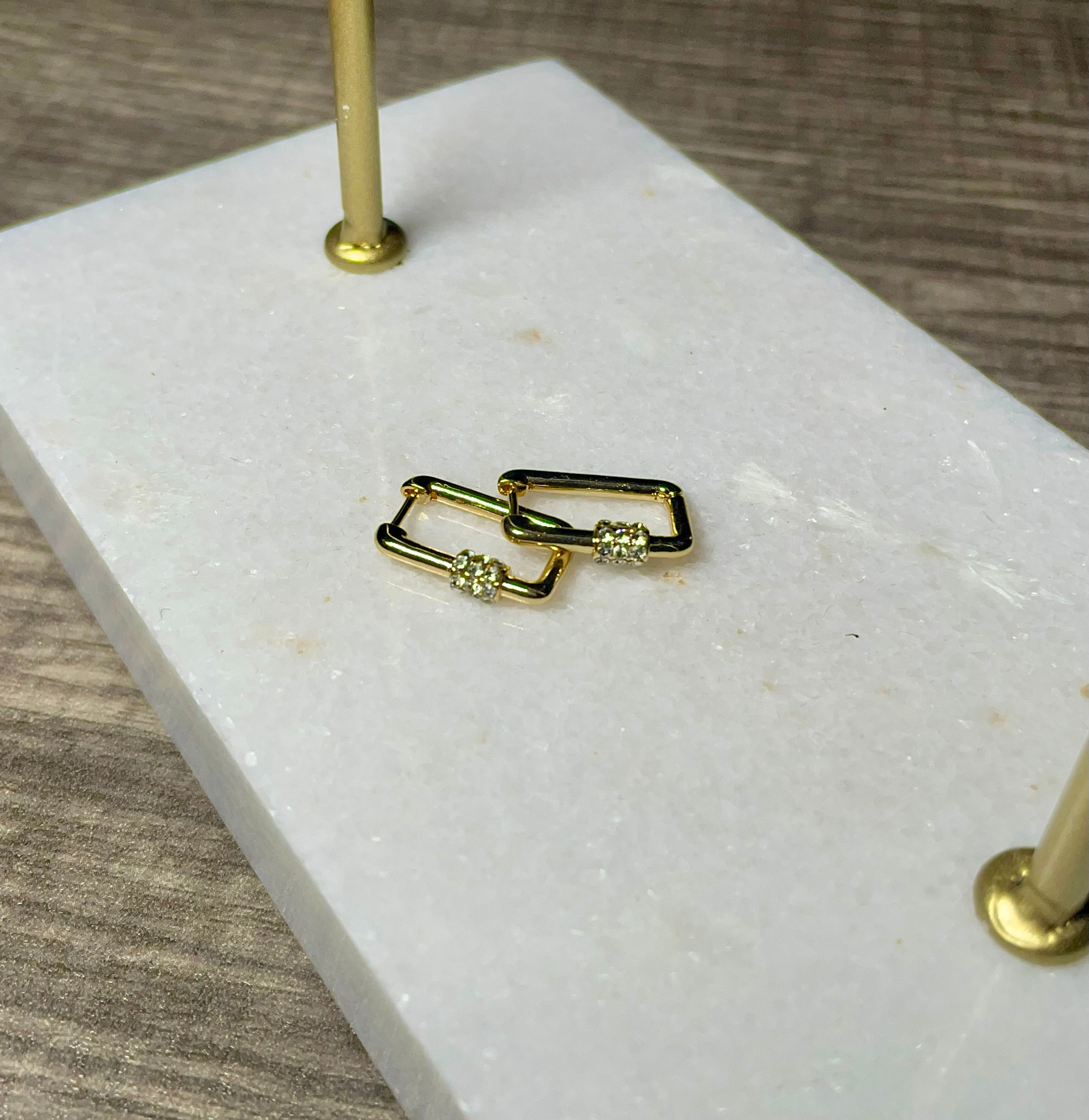 Jeweled Square Earrings