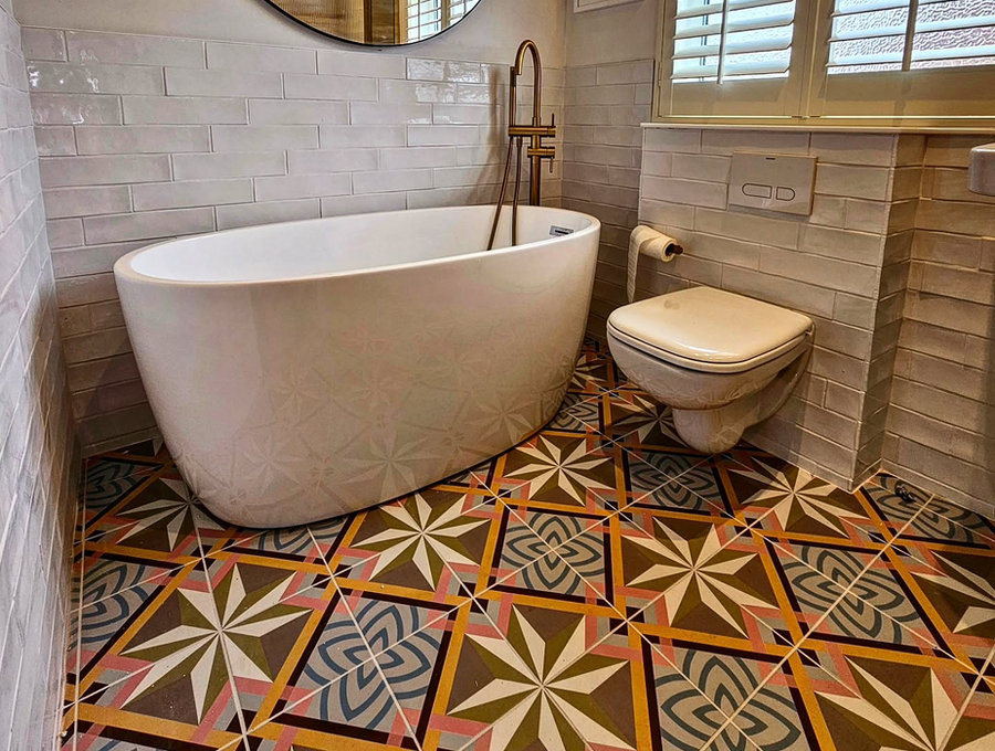 Bathroom tiling
