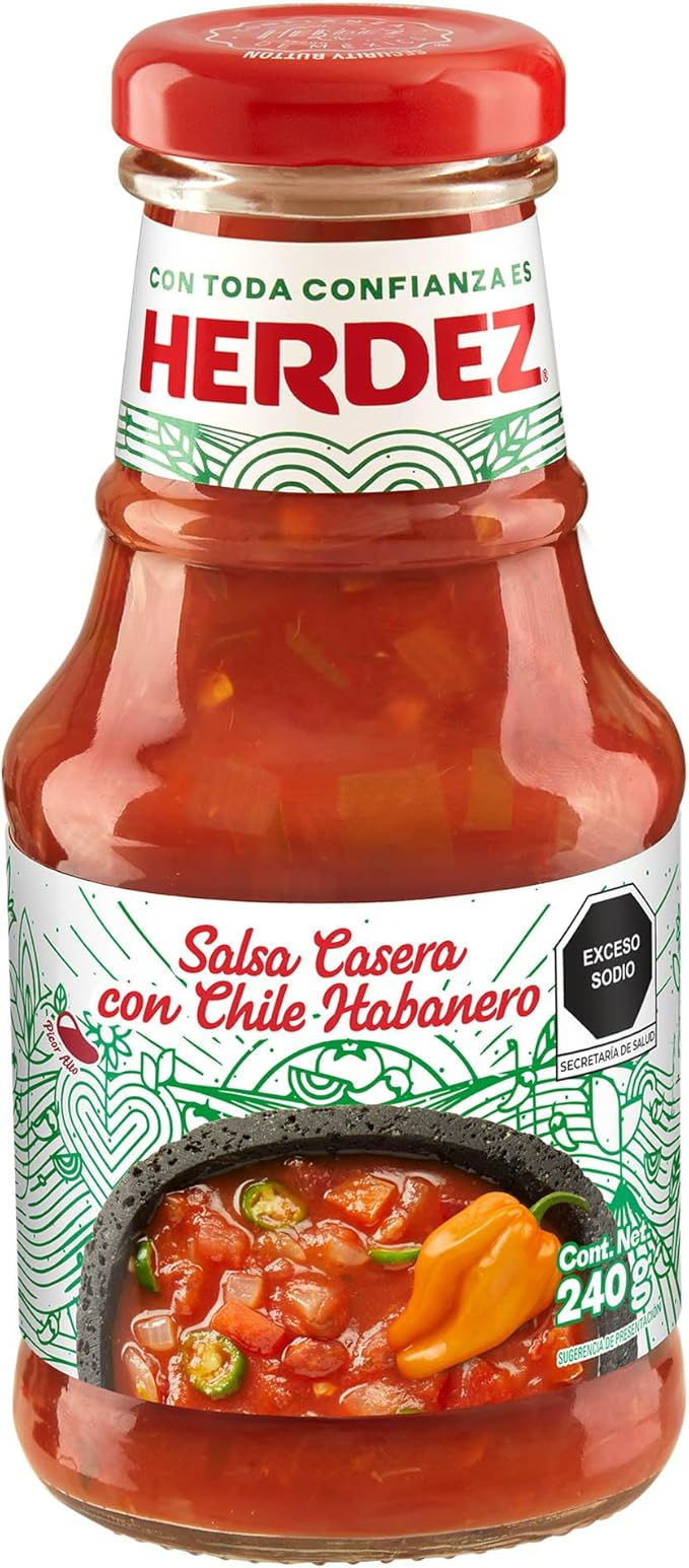 Salsa Roja con Habanero 240g. Herdez