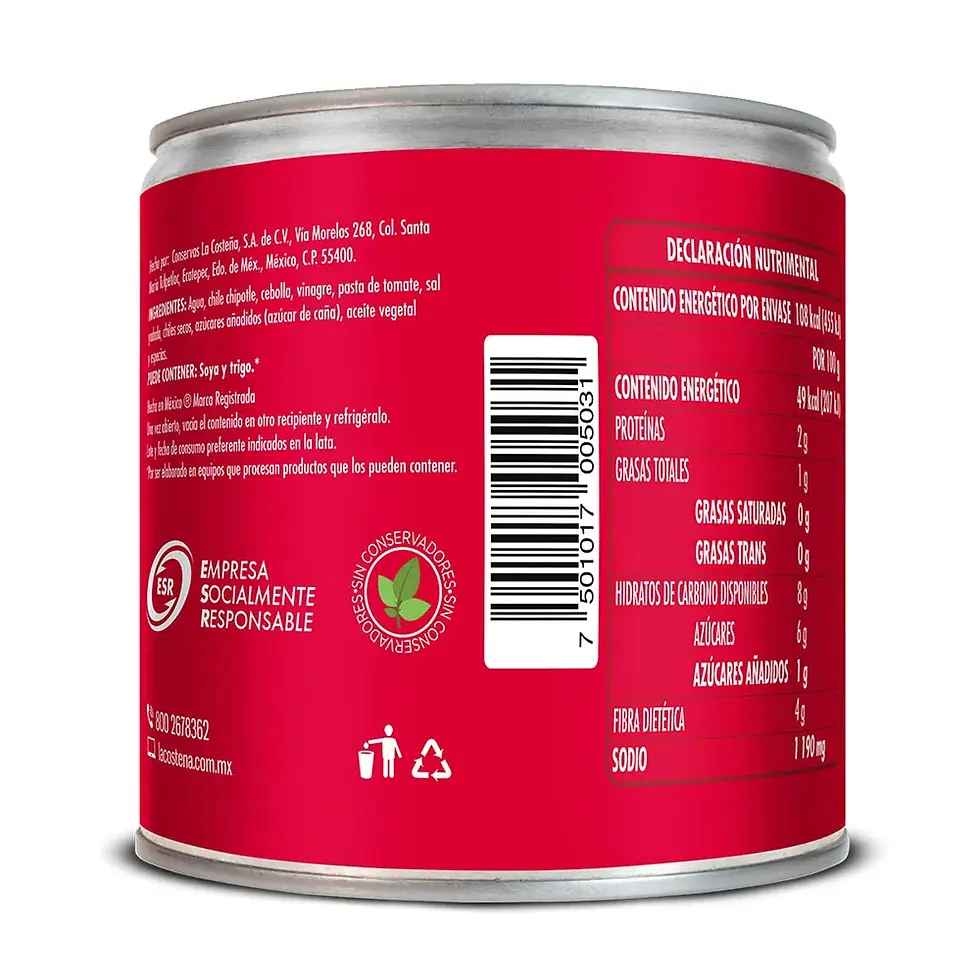 Miniatura: Chipotles Adobados 220 g. La Costeña