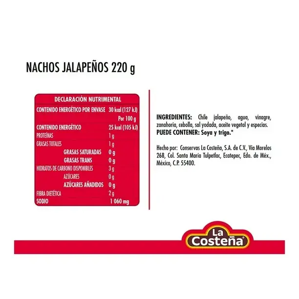 Miniatura: Jalapeños Nachos 220g. La Costeña