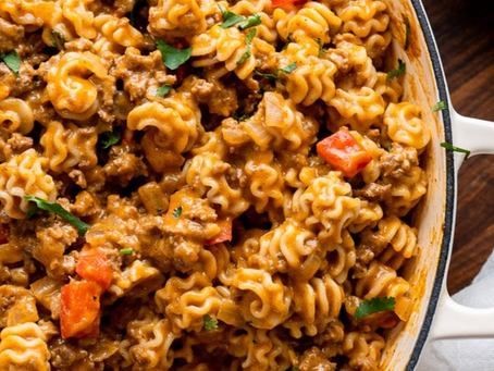 Creamy Ground Beef Taco Pasta