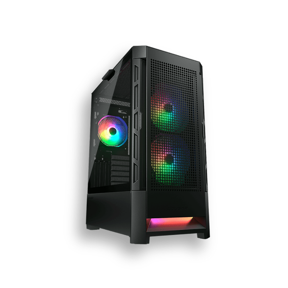 Miniatura: Caja Cougar Duoface Vidrio Templado + 3 Fan Rgb Negra