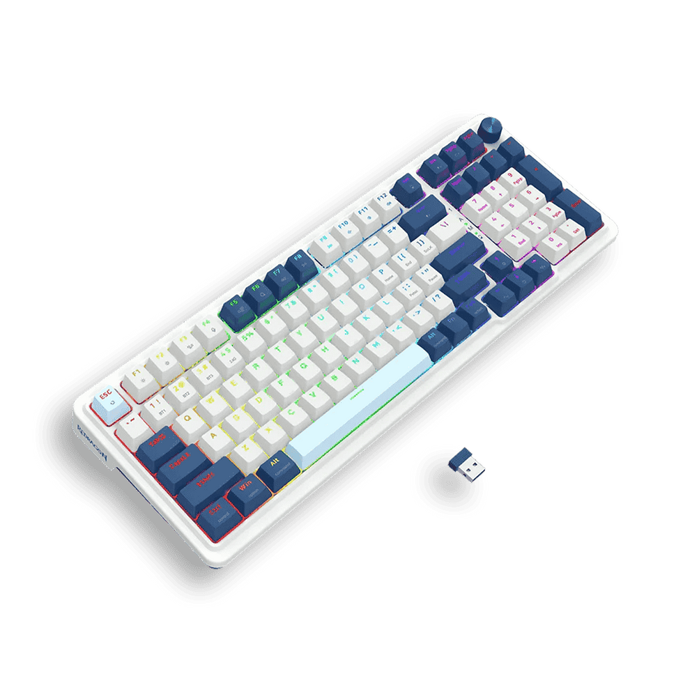Miniatura: Teclado Redragon K686wb Eisa Pro Rgb Blanco/Azul