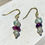Thumbnail: Fluorite crystal earrings with soft green and purple beads and gold-filled accents