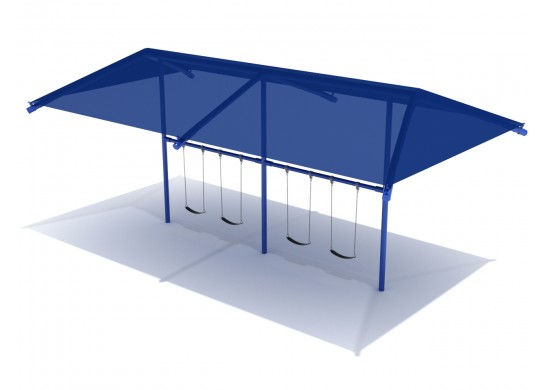 Thumbnail: 8 Feet Elite Single Post Swing WithShade - 2 Bays