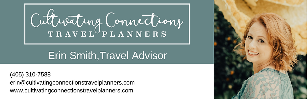 Travel Advisor, Cultivating Connections, Travel Planners, Erin Smith, Cultivating Connections Travel Planners, Concierge, Itinerary, empty nester, groups, group travel, travel advisor, luxury travel advisor, river cruise, cruising, Erin Smith, Cultivating Connections Travel Planners, Moore, Noble, Norman, Edmond, Oklahoma, Plan Your Trip, travel agent, time-saving, booking flights, setting up transfers, pickups, airports, activities, value, high-end luxury, perks, benefits, upgrades, Advice, expertise, network, Experience, training, practice, expertise, booking, destination, planning, itinerary. Advisor, regulations, visa, immunizations, pandemic travel protocols, Travel Insurance, medical evacuation, repatriation, medical treatment, Virtuoso, accreditation number, travel partners, price match, agent-only portals, travel vendors, partnerships, industry conferences, symposiums, masterminds, Unrivaled, concierge support, Customized, itinerary planning, implementation, organized, proposals, transportation, accommodations, restaurants, Professional, advisory services, destination, network, inclusions, stateroom, upgrades, exclusive amenities, spa credits, late check out/early check in, Customized, Group Itineraries, scope, monitoring, utilize, global network, expertise, reconfirm, deposit, unique experiences, departure, payments, Concierge Services, Hotel-Only, booking logistics, Standalone Airline Tickets, air booking desk, flight solution, non-public fare, first/business class routes, Consultation, guidance, accommodations, research, recommendations, Hotel-Only, Cruise-Only, Air-Only, domestic, international, ticket, booking, departure, independent, supplier-required, cancellation fees, terms and conditions, Intricacies of each trip, project cost, consultation. Additional airline, travel, management fees, Fees, non-refundable, questions, information, Schedule, complimentary, consultation