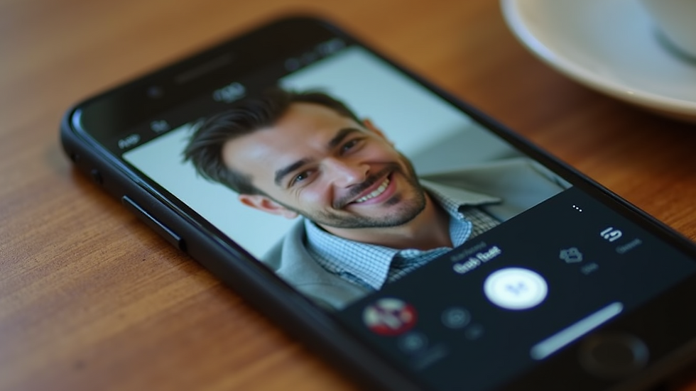 Close-up view of a smartphone showing a live Q&A session on social media