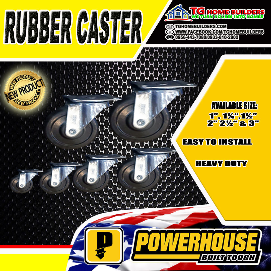 POWER HOUSE RUBBER CASTER WHEEL
