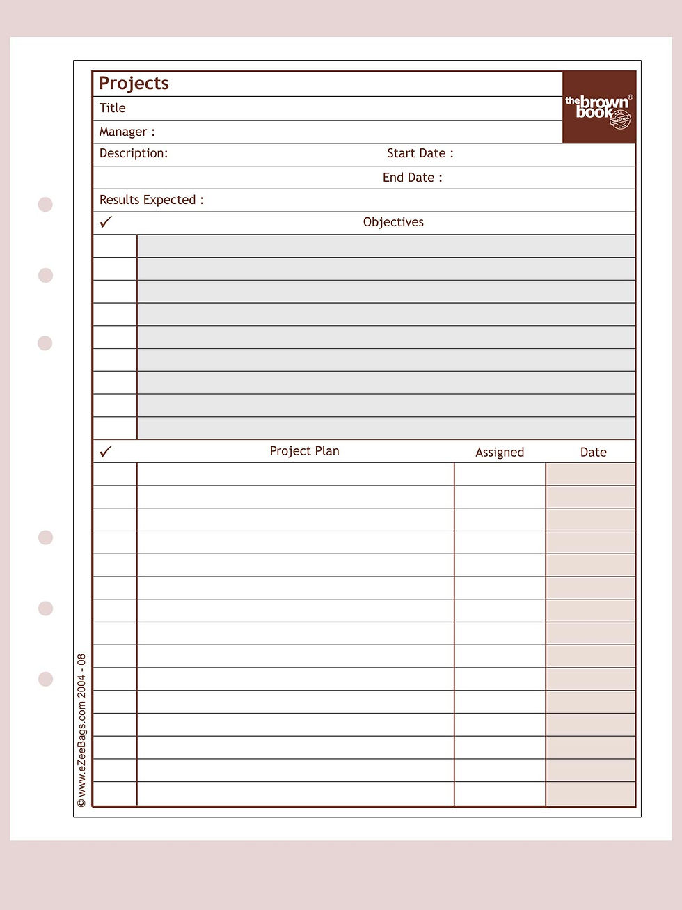 Thumbnail: Page-a-day refills for the brown book-MA Series desktop size planner / organiser