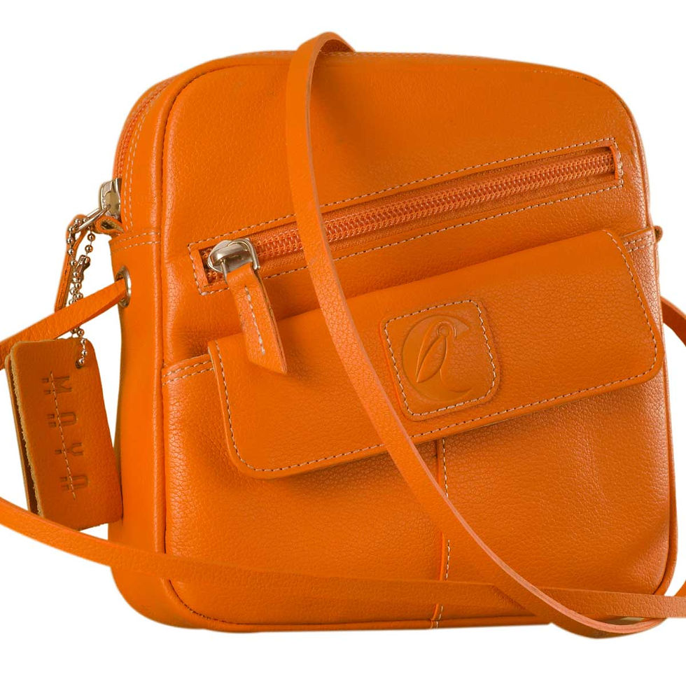 Thumbnail: eZeeBags-Maya-Teens-Genuine-Leather-Sling-Bags-YT840v1-Orange-No-Tag-439