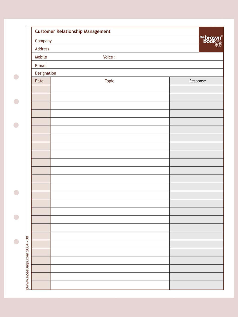 Thumbnail: Page-a-day refills for the brown book-MA Series desktop size planner / organiser