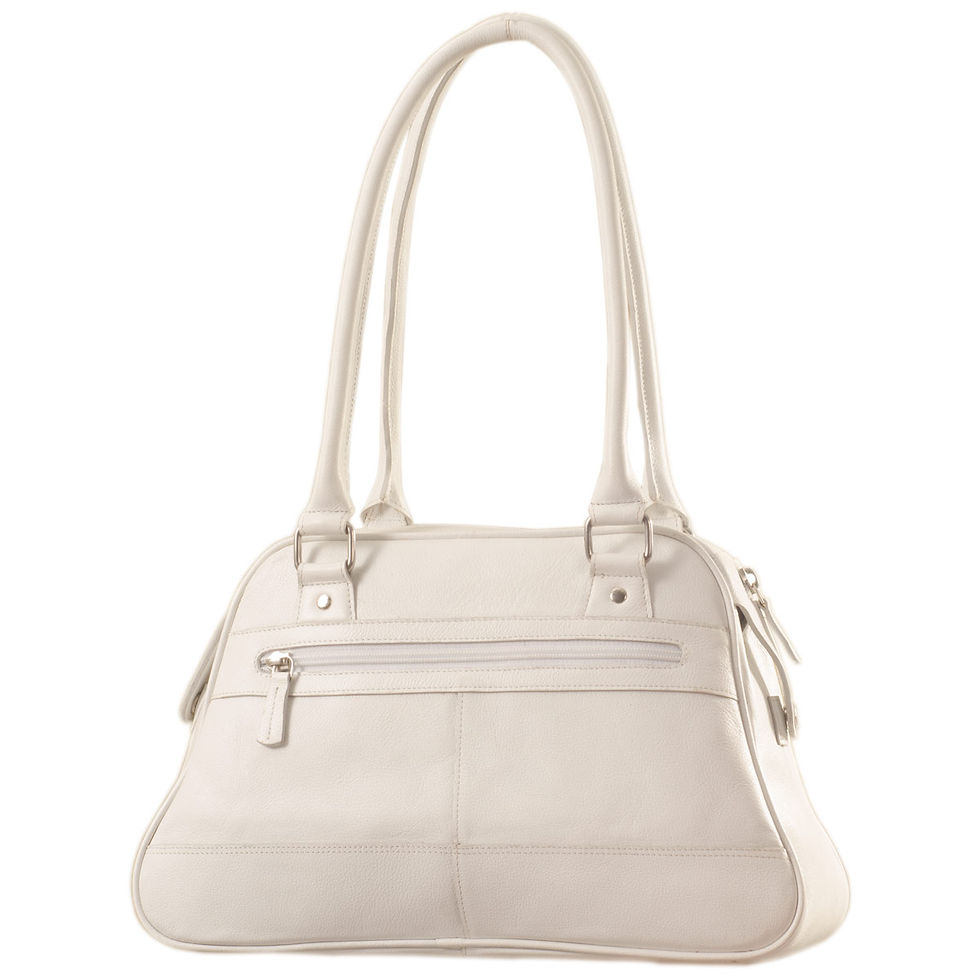 Thumbnail: eZeeBags-Maya-Leather-Handbag-YA825v1-White-Back-15