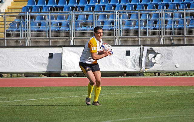 Andrew Binikos as a Cyprus Rugby player.