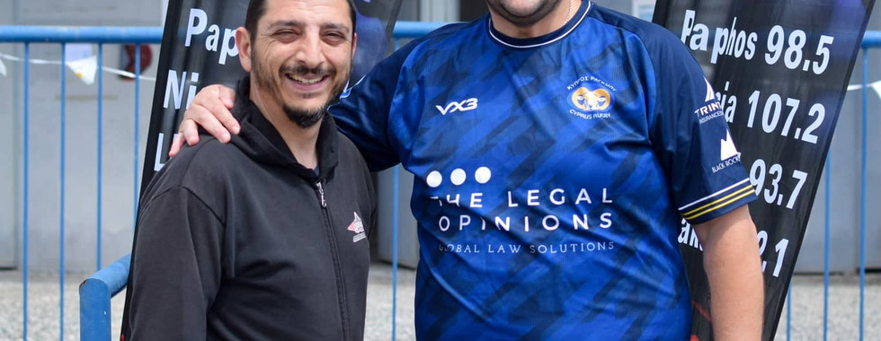 Agapios Georgiou from Rock FM Cyprus did an outdoor broadcast before the match