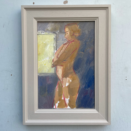 Standing nude painting