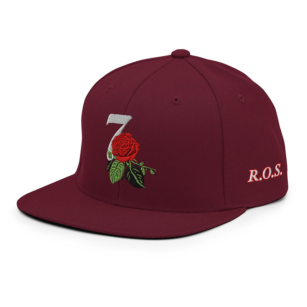 Thumbnail: Rose Of Sharon White Logo Snapback Hat