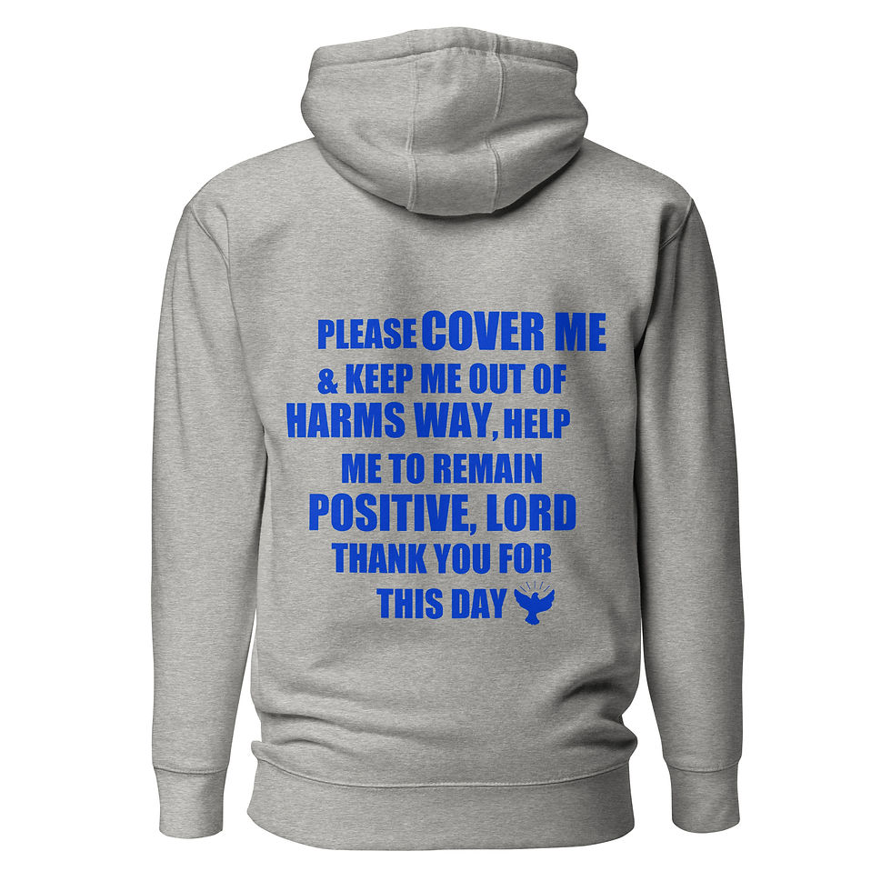 Thumbnail: Lord Thank You For This Day Unisex Hoodie (Blue Logo)