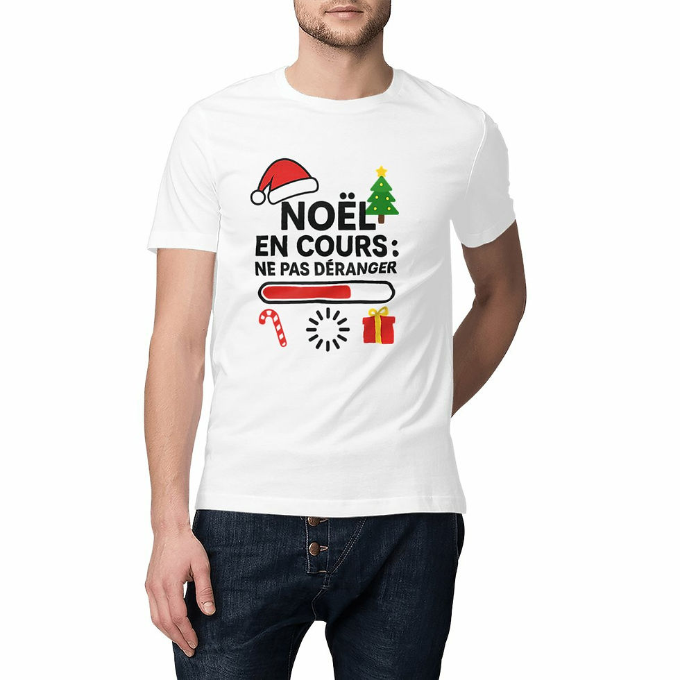 T-shirt Unisexe Classique - Noël en Cours, Ne Pas Déranger