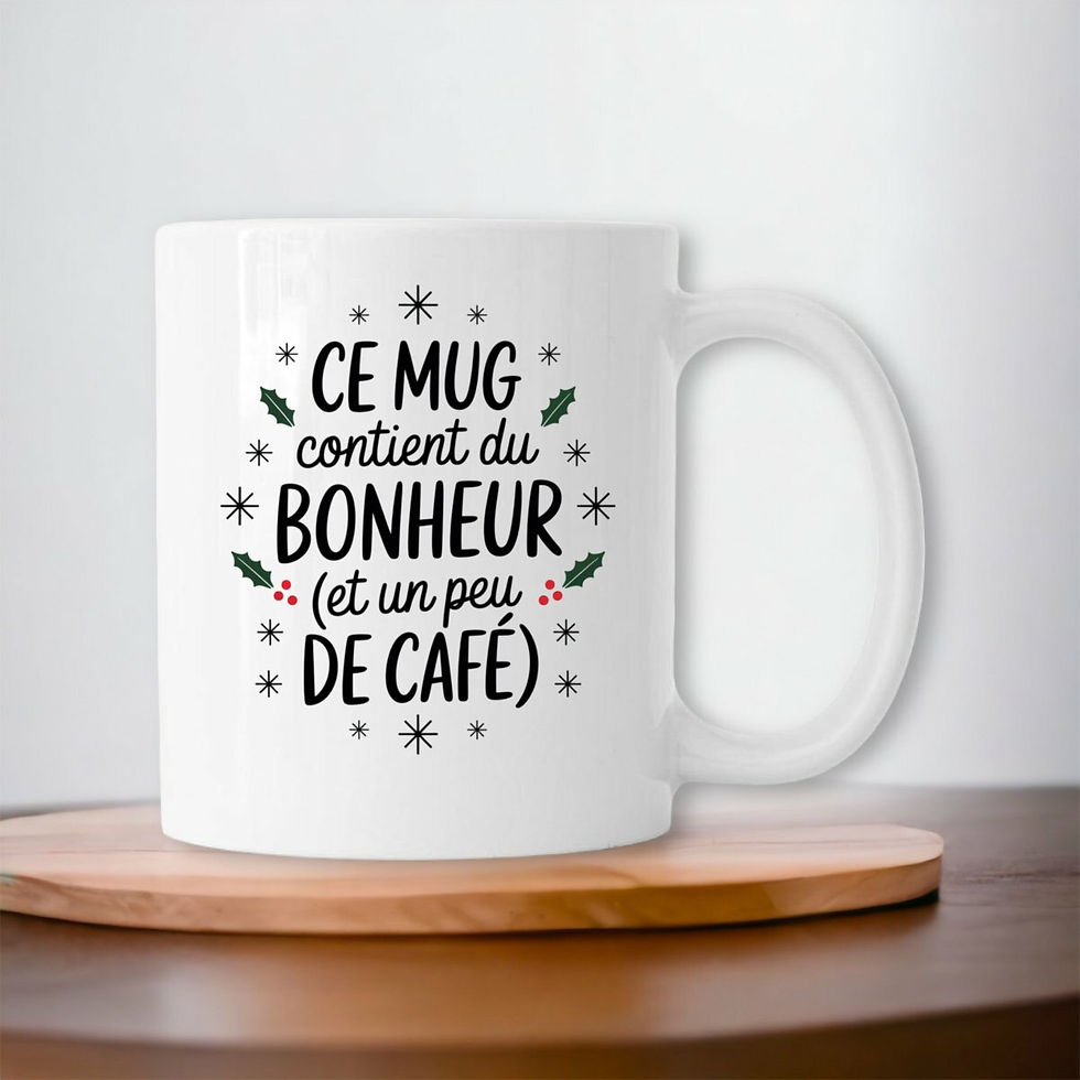 Mug céramique - Ce mug contient du bonheur et un peu de café