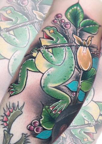 Traditional Frog Tattoo