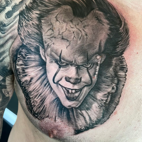 pennywise tattoo Gene Ramirez - Jacksonville Tattoo Artist